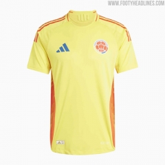 24-25 Colombia  Home Yellow  Thailand Soccer Jersey