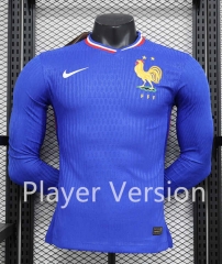 Player version 24-25 France Home Blue Thailand Soccer Jersey AAA-888