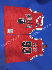 Bape  Version NBA Chicago Bull Red #93 Jersey