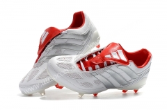 Gray & Red Football Boots