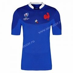 2019 World Cup  France Home Blue Rugby Jersey