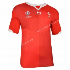 2019 World Cup  Wales Red Rugby Shirt