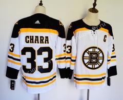 NHL Boston Bruins White & Yellow #33 Jersey