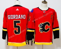 NHL Calgray Flames Red  #5 Jersey