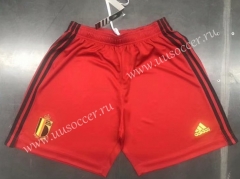 2020 European Cup Belgium Home Red Thailand Soccer Shorts