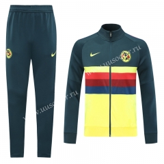 Player Version 2020-2021 Club América Yellow Soccer Jacket Uniform-LH