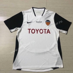2003-2004 Retro Version Valencia Home White With black logo Thailand Soccer Jersey AAA-503