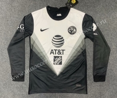 2020-2021 Club America Gray & White LS Thailand Soccer Jersey AAA