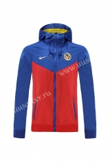 2020-2021 Club América Red & Blue Thailand Wind Coat With Hat-LH