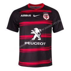 2020-2021 Toulouse Red & Blue Rugby Shirt