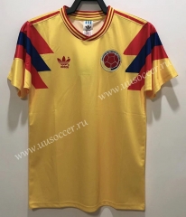 1990 Retro Version Colombia Home Yellow Thailand Soccer Jersey-811