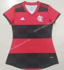 2021-22 CR Flamengo Home Red & Black Thailand Women Soccer Jersey AAA