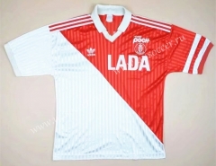 90-91 Retro Version Monaco Home Red & White Thailand Soccer Jersey AAA-503