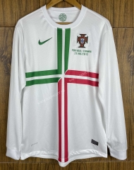 2012 Portugal Away White LS Thailand Soccer Jersey AAA