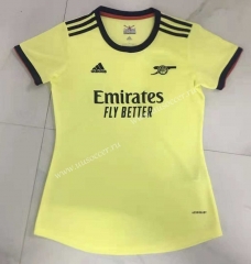 2021-2022 Arsenal Away yellow Thailand Female Soccer Jersey AAA(No ads on arm)