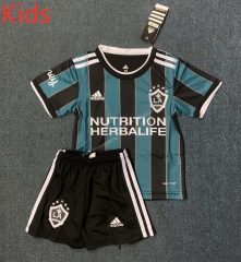 2021-2022 Los Angeles Galaxy Away Black&Green Kids/Youth Soccer Uniform-DD1