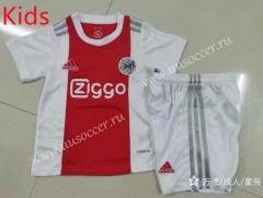 2021-2022 Ajax Home Red & White Youth/Kids Soccer Uniform