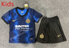 2021-2022 Inter Milan Home Blue Youth/Kids Soccer Uniform-GB