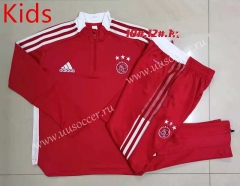 2021-2022 Ajax Red Kids/Youth Soccer Tracksuit Uniform-815