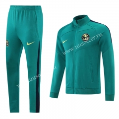 2021-2022 Club América Green Thailand Soccer Jacket Uniform-LH