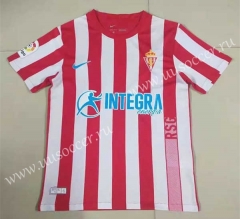 2021-2022 Sporting de Gijón Home Red&White Stripe Thailand Soccer Jersey AAA-HR