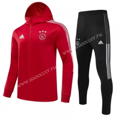 (s-3xl)21-22  Ajax Red  With Hat Thailand Soccer Jacket Uniform-GDP