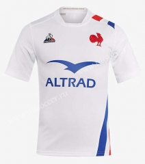 21-22 France Away  White  Rugby Jersey