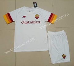 2021-2022 Roma Away White  Soccer Uniform-718