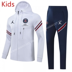 2021-2022 Jordan Paris SG White Kids/Youth Jacket Unifom With Hat-GDP