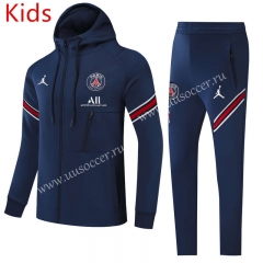 2021-2022 Jordan Paris SG Royal Blue  Kids/Youth Jacket Unifom With Hat-GDP