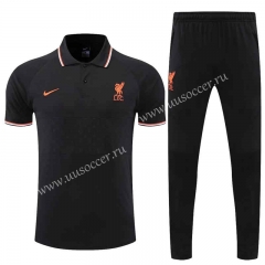 2021-22 Liverpool Black Polo Uniform-CS