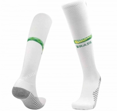 2021-2022 Brazil Home White Thailand Soccer Socks-B405