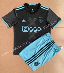 16-17 retro version Ajax Away Black kids Soccer Uniform-AY