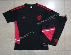 2022-23  Bayern München Black Thailand Soccer Training Uniform（five point pants）-815