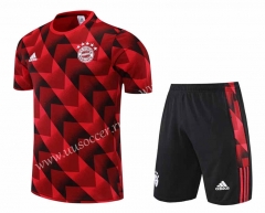 2022-23  Bayern München Red& Black Thailand Soccer Training Uniform-4627