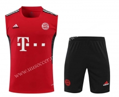 2022-23  Bayern München Red Thailand Soccer  vest Training Uniform-418