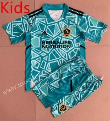 2022-23 Los Angeles Galaxy goalkeeper Lake Blue kids Soccer Uniform-AY