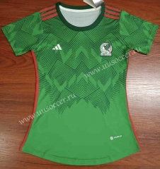 2022-23  Mexico Green Female Thailand Soccer Jersey-708
