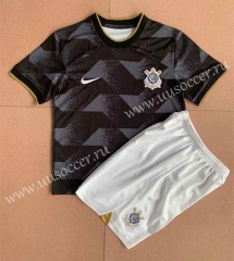 2022-23 Corinthians Away Black Soccer Uniform-AY