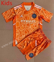 2022-23 New York City Goalkeeper Orange  kids  Soccer Uniform-AY
