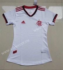 2022-23 CR Flamengo Away White Thailand Women Soccer Jersey AAA-708