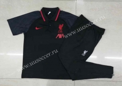 2022-23 Liverpool Black  Thailand Polo Uniform-815