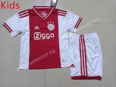 2022-23 Ajax Home Red&White kids Soccer Uniform-507