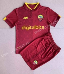 2022-23  Roma  Home Red  Soccer Uniform-AY