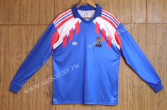 1988-90 France Home Blue Thailand Soccer Jersey AAA-SL
