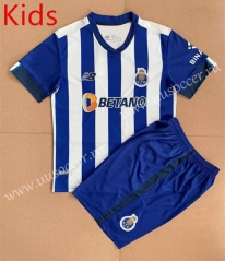 2022-23 Porto Home Blue & White kids Soccer Uniform-AY