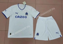 2022-23  Olympique de Marseille Home White  Soccer Uniform-718