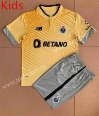 2022-23 Porto Away Yellow  kids Soccer Uniform-AY