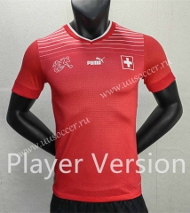 Player Version 2022-23 Switzerland Home Red Thailand Soccer Jersey AAA-888