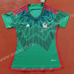 2022-23 Correct verison Mexico Green Female Thailand Soccer Jersey-708